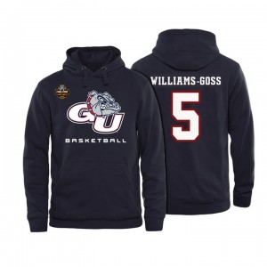 2017 Final Four Patch Name And Number Black Basketball #5 Nigel Williams-goss Gonzaga Bulldogs Hoodie