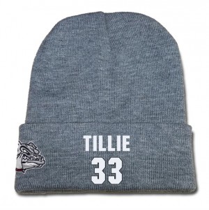 Average Killian Tillie Gonzaga Bulldogs #33 Gray Top Of The World Player Knit Beanie