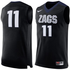 Men's Gonzaga Bulldogs Premier Tank Top Jersey Black #11 Basketball 