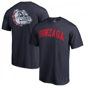 2017 New Season Primetime Team Logo Men's Navy Gonzaga Bulldogs T-shirt