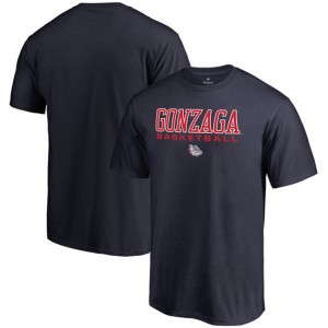 Men's Gonzaga Bulldogs Navy Team Logo True Sport Basketball T-shirt