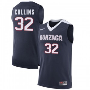 #32 Zach Collins Navy Men's Limited College Basketball Gonzaga Bulldogs Jersey
