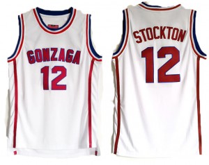 Gonzaga Bulldogs John Stockton #12 Men's College Basketball Tank Top Jersey - White