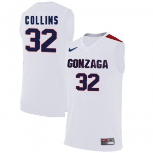 College Men's White Limited Basketball #32 Zach Collins Gonzaga Bulldogs Jersey