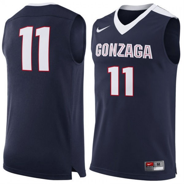 Top Players College Basketball Jerseys Men's #11 Domantas Sabonis Jersey Gonzaga Bulldogs Blue